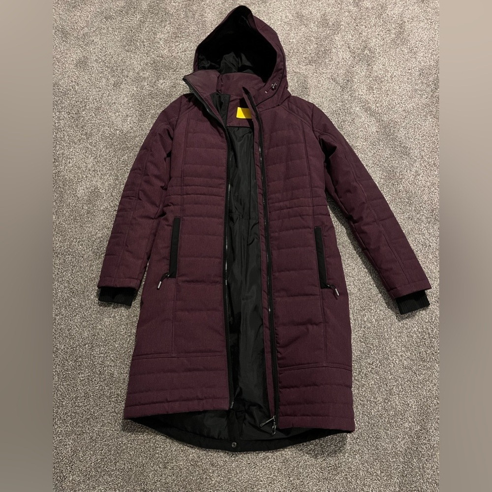 Lole long parka, XS, plum